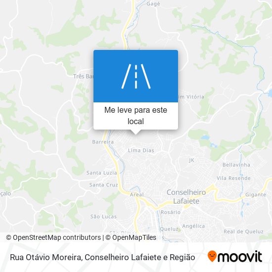 Rua Otávio Moreira mapa