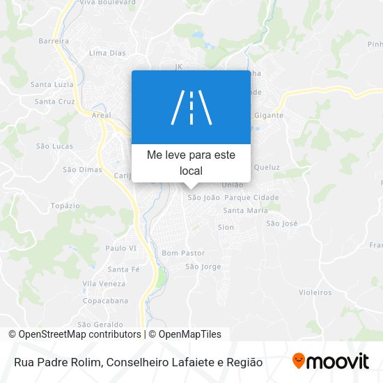 Rua Padre Rolim mapa
