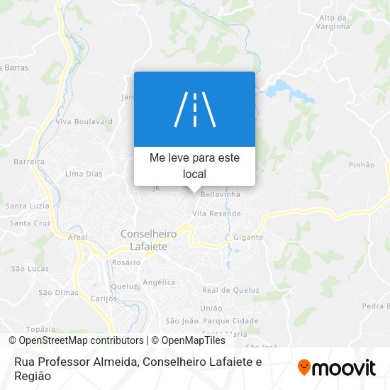 Rua Professor Almeida mapa