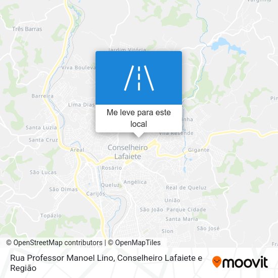 Rua Professor Manoel Lino mapa