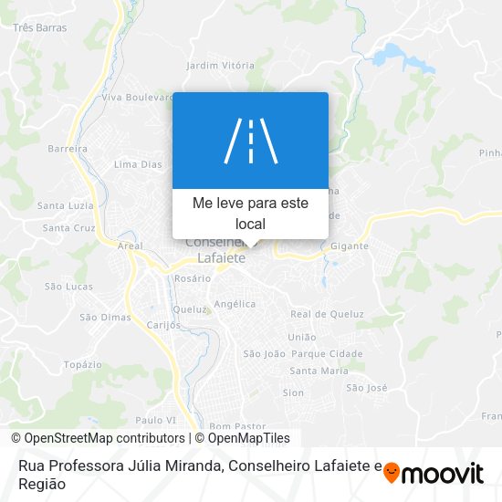 Rua Professora Júlia Miranda mapa