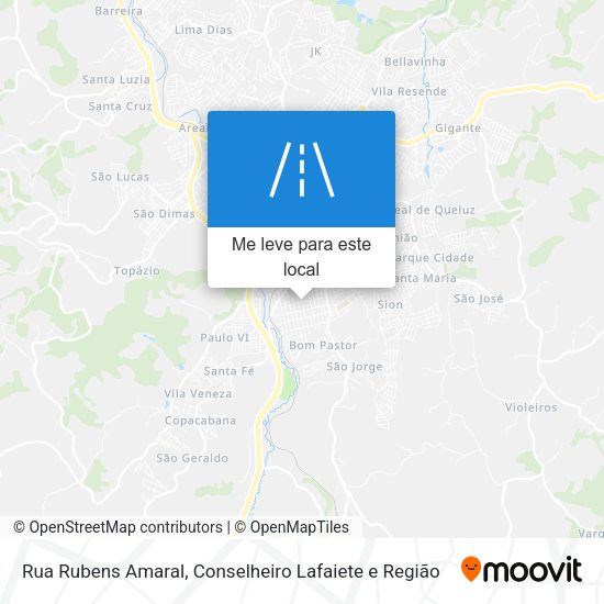 Rua Rubens Amaral mapa