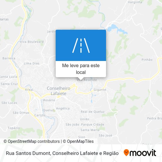 Rua Santos Dumont mapa