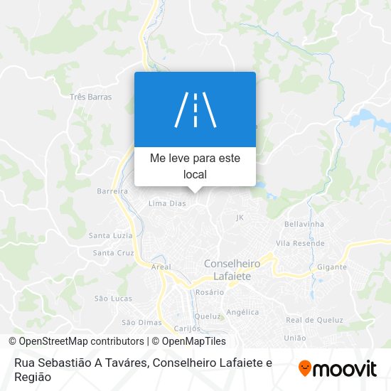 Rua Sebastião A Taváres mapa