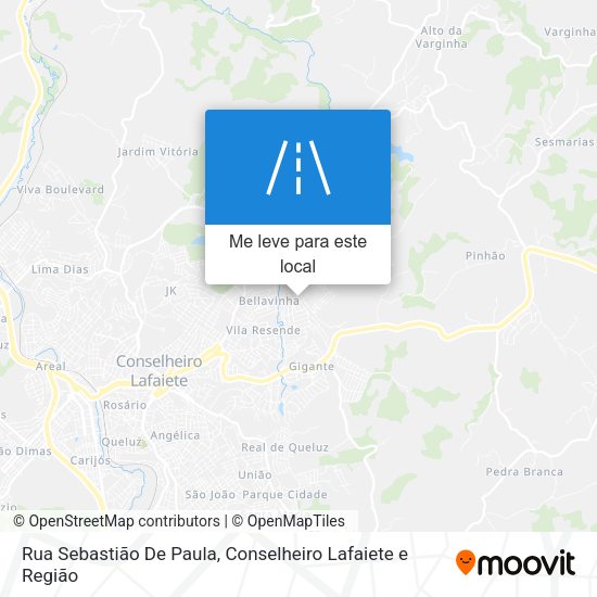 Rua Sebastião De Paula mapa