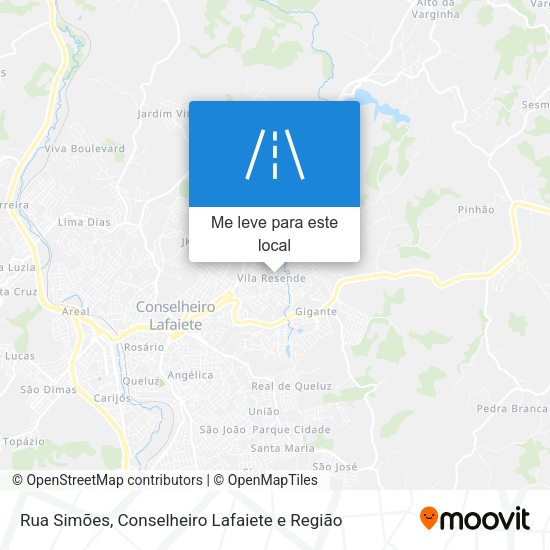 Rua Simões mapa