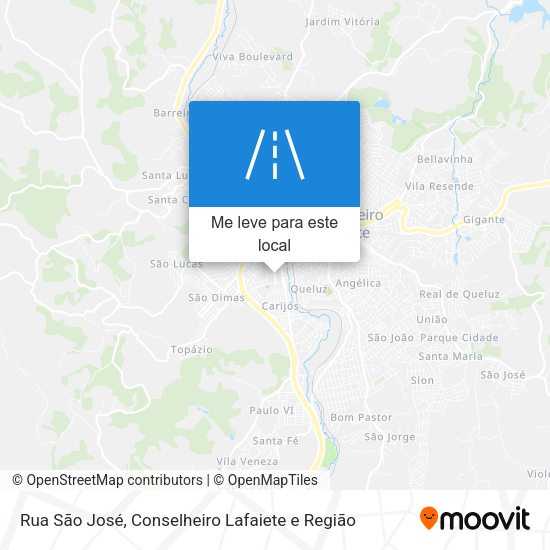 Rua São José mapa