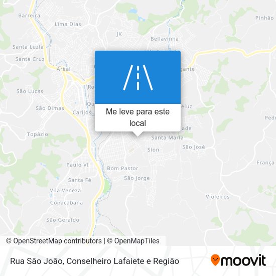 Rua São João mapa
