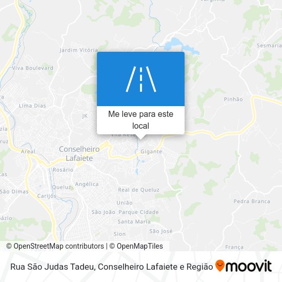 Rua São Judas Tadeu mapa