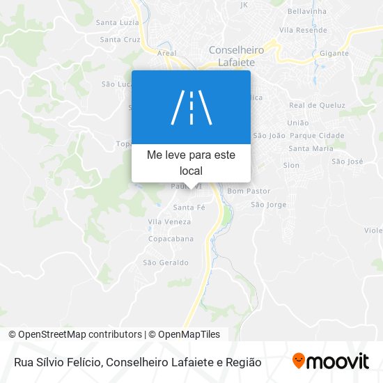 Rua Sílvio Felício mapa