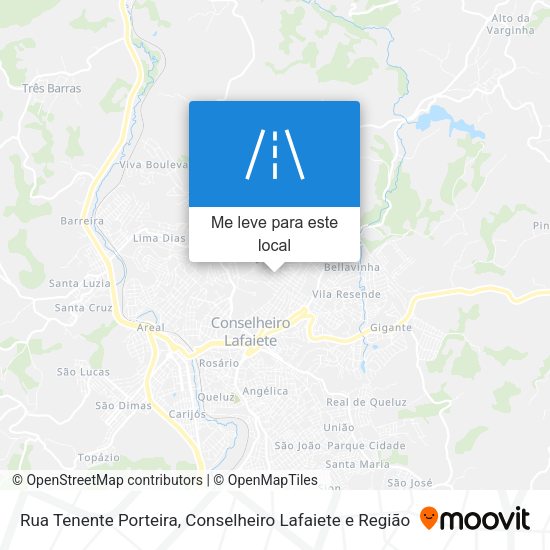Rua Tenente Porteira mapa