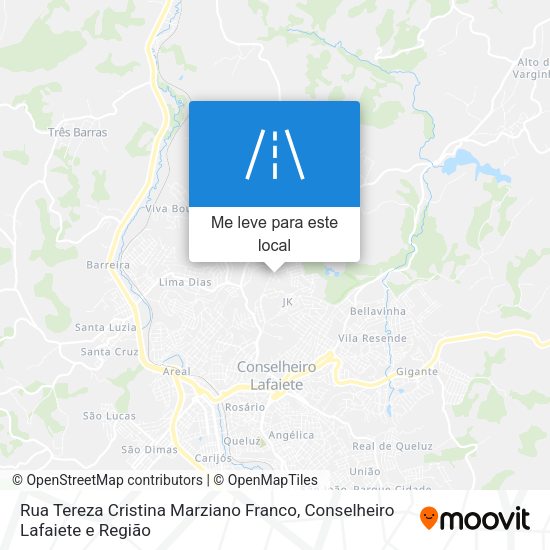 Rua Tereza Cristina Marziano Franco mapa