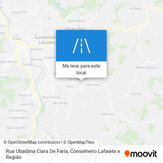 Rua Ubaldina Clara De Faria mapa