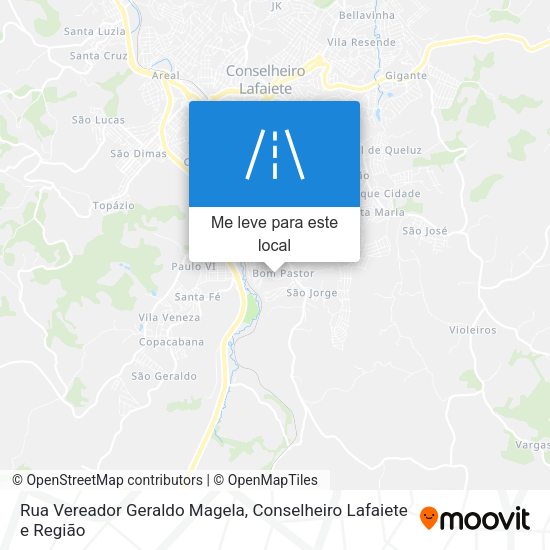 Rua Vereador Geraldo Magela mapa
