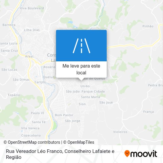 Rua Vereador Léo Franco mapa