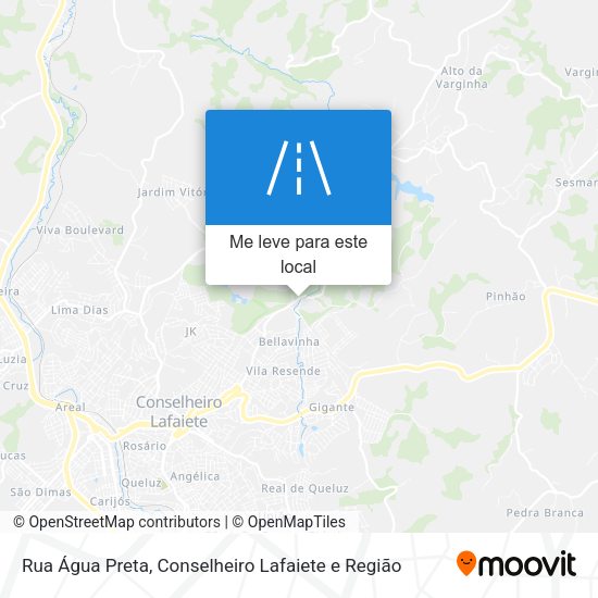 Rua Água Preta mapa