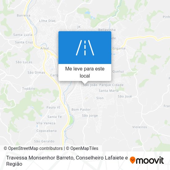Travessa Monsenhor Barreto mapa