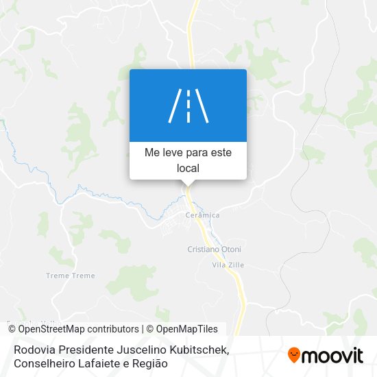 Rodovia Presidente Juscelino Kubitschek mapa