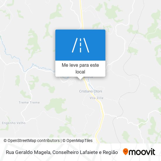 Rua Geraldo Magela mapa