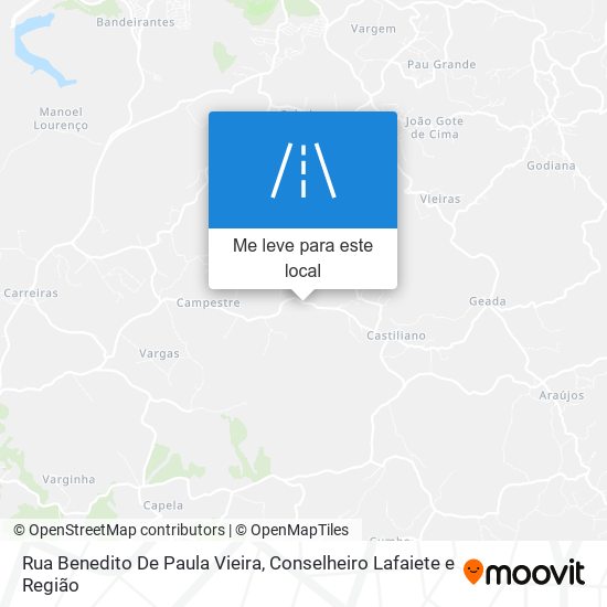 Rua Benedito De Paula Vieira mapa