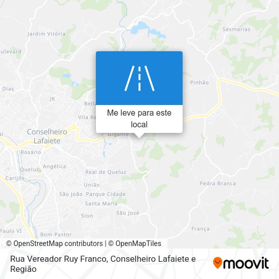 Rua Vereador Ruy Franco mapa