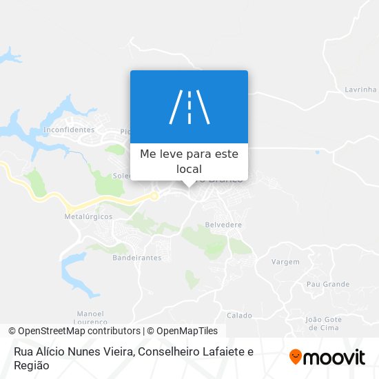 Rua Alício Nunes Vieira mapa