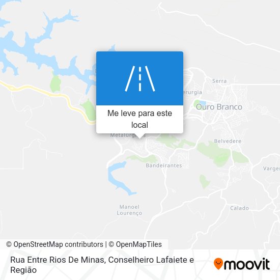 Rua Entre Rios De Minas mapa