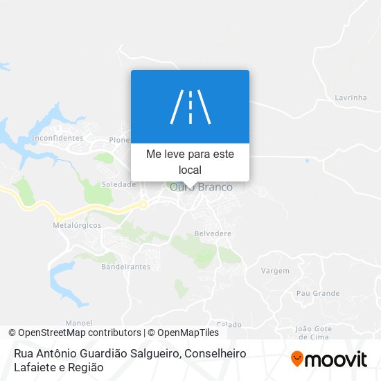 Rua Antônio Guardião Salgueiro mapa