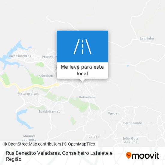 Rua Benedito Valadares mapa