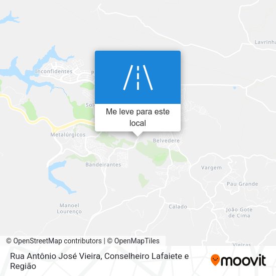 Rua Antônio José Vieira mapa