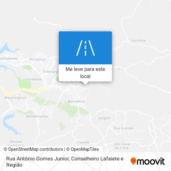 Rua Antônio Gomes Junior mapa