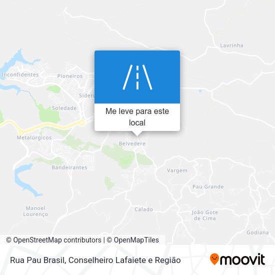 Rua Pau Brasil mapa