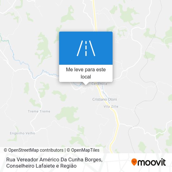 Rua Vereador Américo Da Cunha Borges mapa