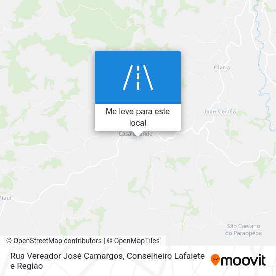 Rua Vereador José Camargos mapa