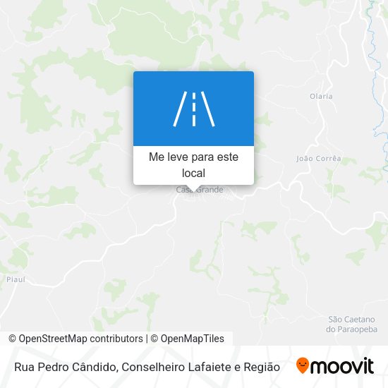 Rua Pedro Cândido mapa