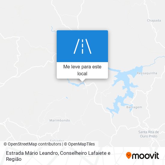 Estrada Mário Leandro mapa