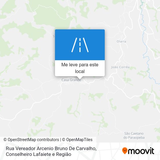 Rua Vereador Arcenio Bruno De Carvalho mapa