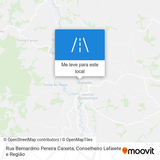 Rua Bernardino Pereira Caixeta mapa