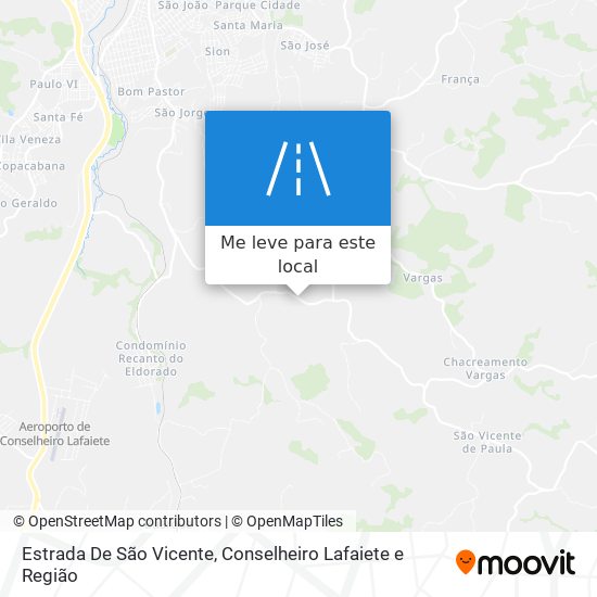 Estrada De São Vicente mapa