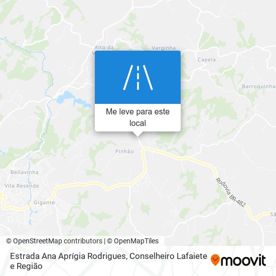 Estrada Ana Aprígia Rodrigues mapa