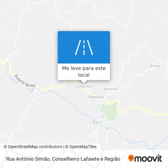 Rua Antônio Simão mapa