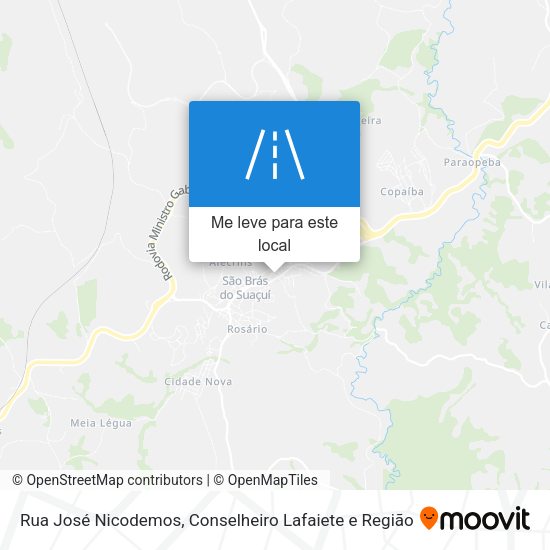 Rua José Nicodemos mapa
