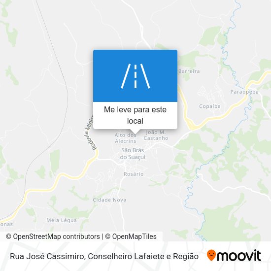 Rua José Cassimiro mapa