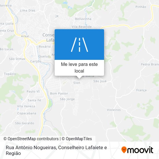 Rua Antônio Nogueiras mapa