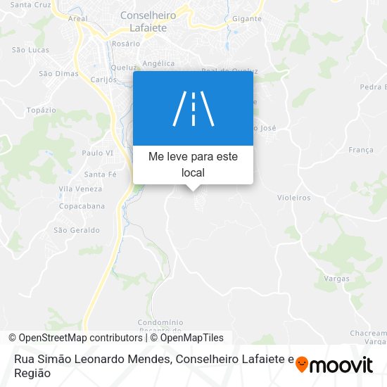Rua Simão Leonardo Mendes mapa