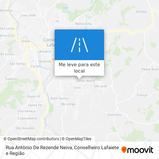 Rua Antônio De Rezende Neiva mapa