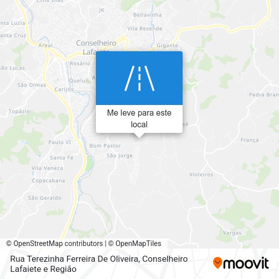 Rua Terezinha Ferreira De Oliveira mapa