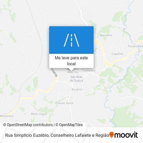 Rua Simplício Euzébio mapa