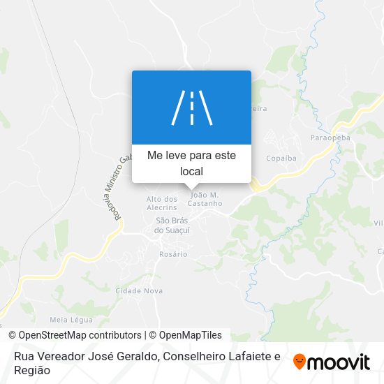 Rua Vereador José Geraldo mapa