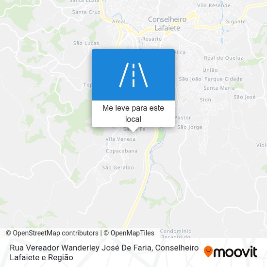 Rua Vereador Wanderley José De Faria mapa
